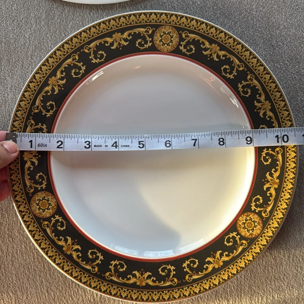 Versace Rosenthal Medusa dinner plate set 4